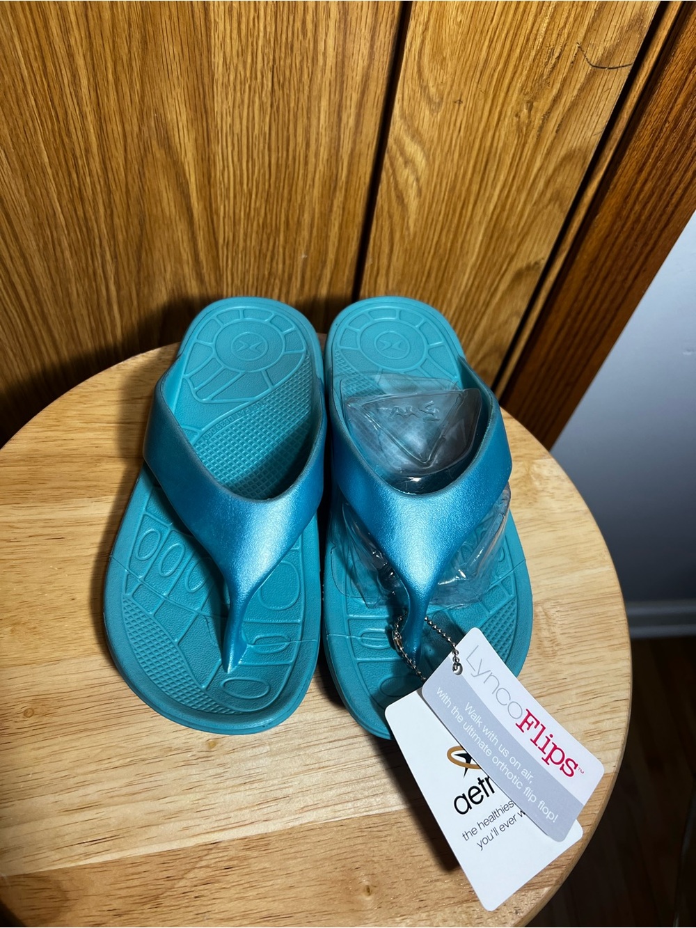Aetrex Teal Women's Comfort Flip Sandals